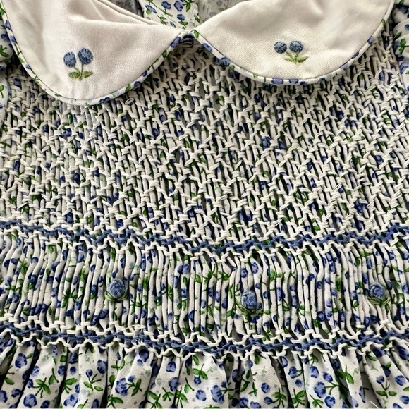 Vintage Sophie Dess Floral Smocked Dress SZ 6M - Picture 2 of 5